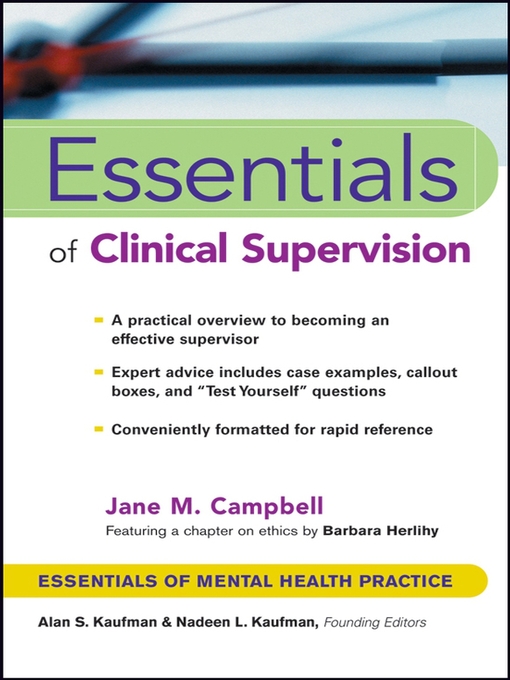 Title details for Essentials of Clinical Supervision by Jane M. Campbell - Wait list